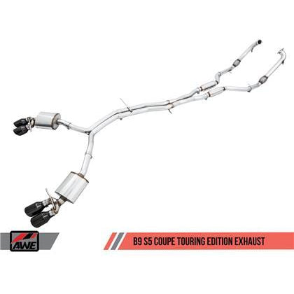AWE Tuning Audi B9 S5 3.0T Touring Edition Exhaust - Diamond Black Tips (90mm)