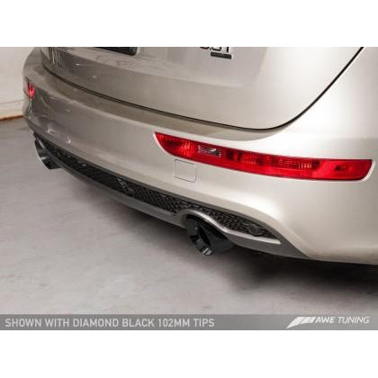 AWE Tuning Audi 8R Q5 3.2L Non-Resonated Exhaust System (Downpipe-Back) - Diamond Black Tips