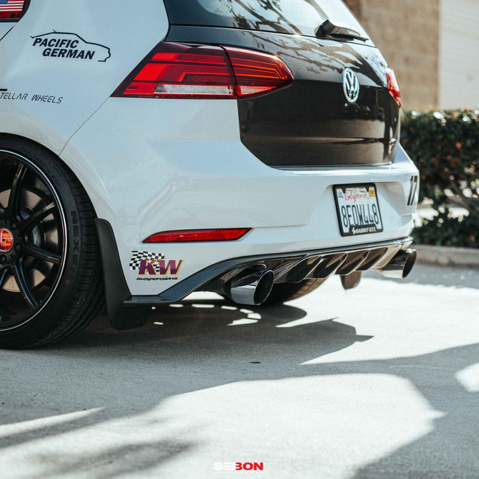 Seibon MB-Style Carbon Fiber Rear Lip for 2018-2020 Volkswagen Golf GTI
