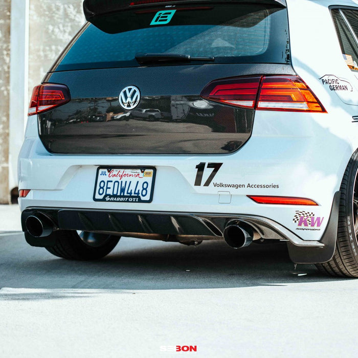 Seibon MB-Style Carbon Fiber Rear Lip for 2018-2020 Volkswagen Golf GTI