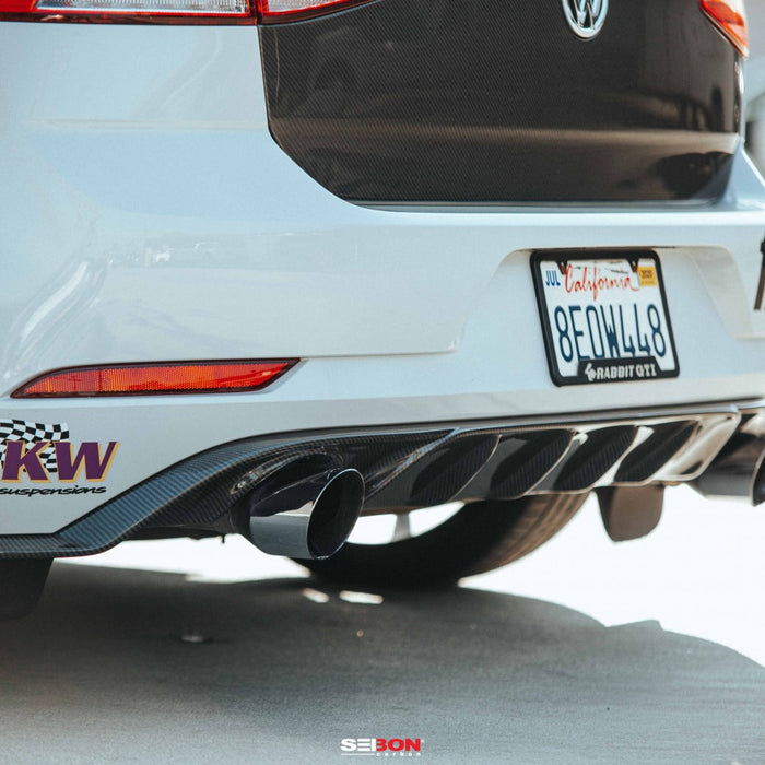 Seibon MB-Style Carbon Fiber Rear Lip for 2018-2020 Volkswagen Golf GTI