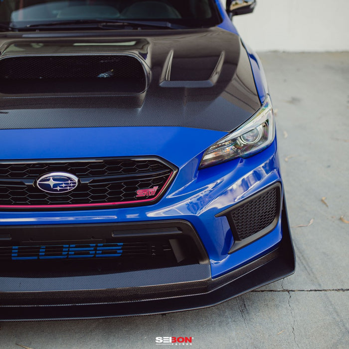 Seibon CW-Style Carbon Fiber Front Lip For 2018-2020 Subaru WRX / STI