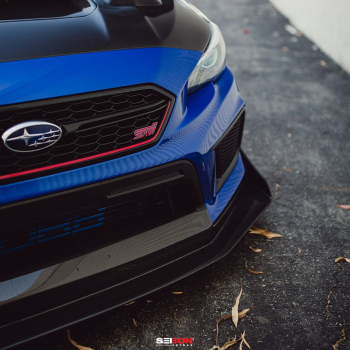 Seibon CW-Style Carbon Fiber Front Lip For 2018-2020 Subaru WRX / STI