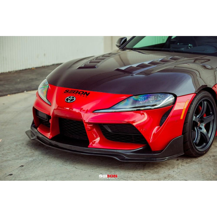Seibon MB-Style Carbon Fiber Front Lip For 2020-2021 Toyota GR Supra