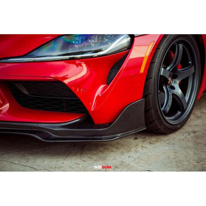 Seibon MB-Style Carbon Fiber Front Lip For 2020-2021 Toyota GR Supra