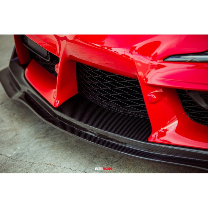 Seibon MB-Style Carbon Fiber Front Lip For 2020-2021 Toyota GR Supra