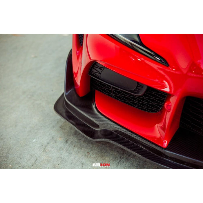 Seibon MB-Style Carbon Fiber Front Lip For 2020-2021 Toyota GR Supra