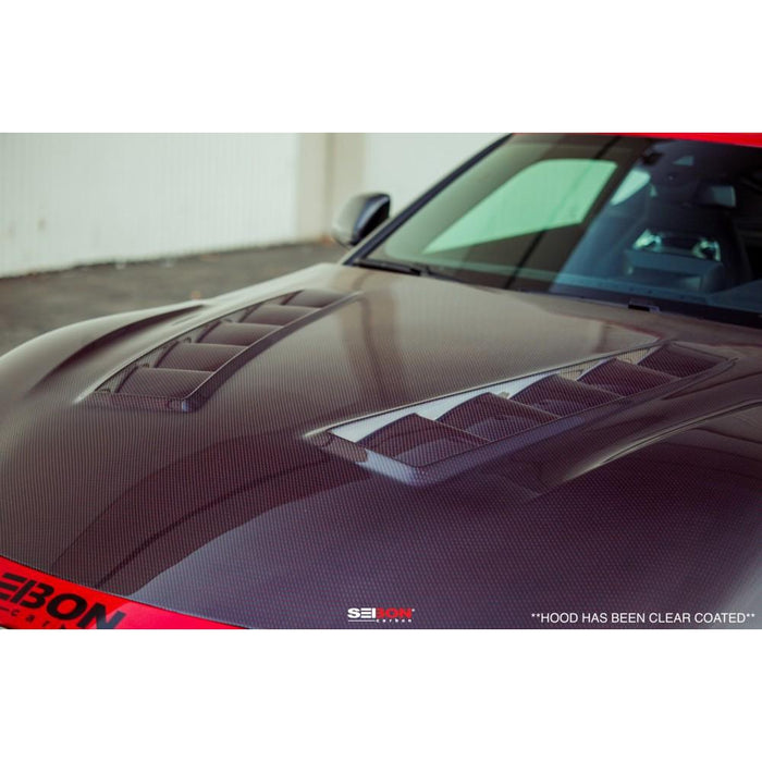 Seibon TS-Style Red Dry Carbon Hood For 2020-2021 Toyota GR Supra