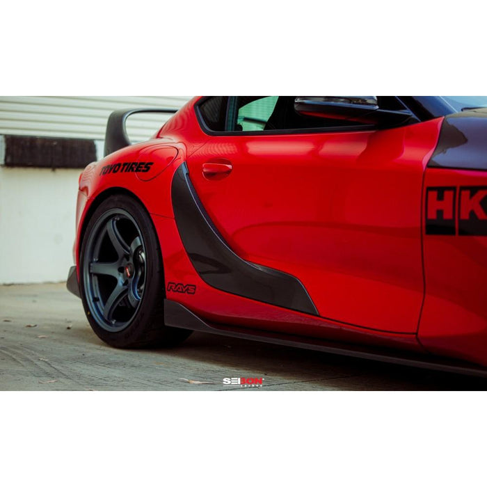 Seibon OEM-Style Carbon Fiber Door Garnish For 2020-2021 Toyota GR Supra