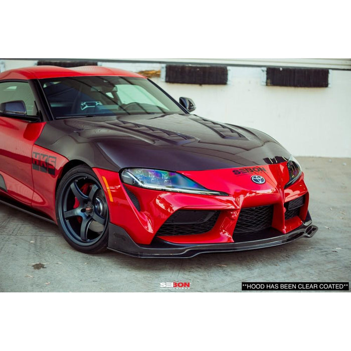 Seibon TS-Style Red Dry Carbon Hood For 2020-2021 Toyota GR Supra
