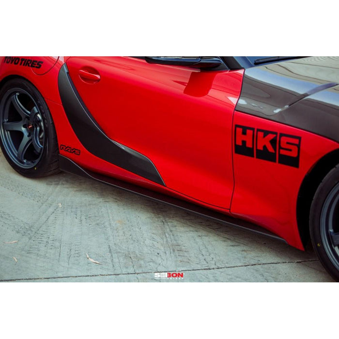 Seibon OEM-Style Carbon Fiber Door Garnish For 2020-2021 Toyota GR Supra
