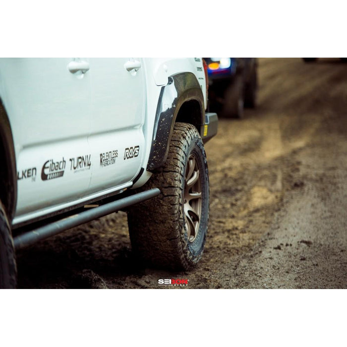 Seibon Carbon Fiber Rear Fender Flares For 2016-2020 Toyota Tacoma