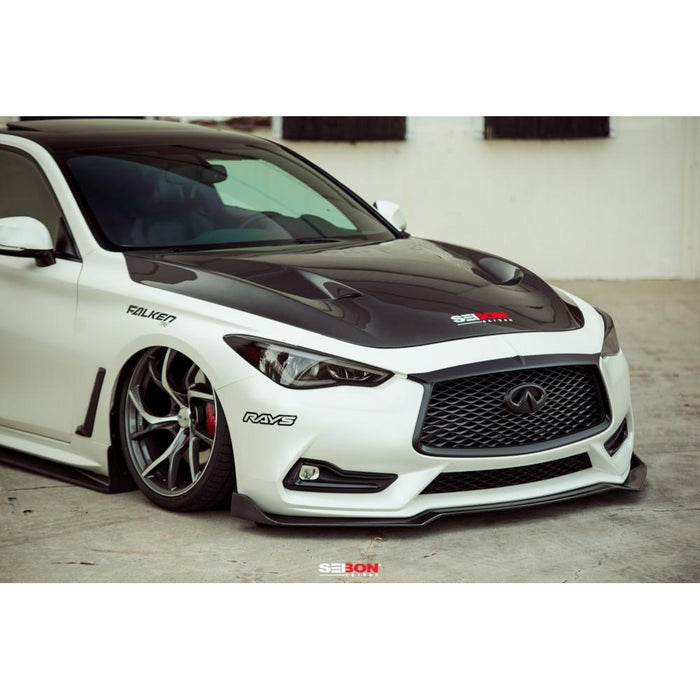 Seibon TSII-Style Carbon Fiber Hood For 2017-2020 Infiniti Q60