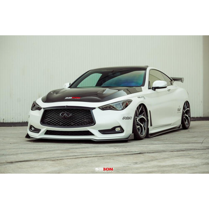 Seibon TSII-Style Carbon Fiber Hood For 2017-2020 Infiniti Q60