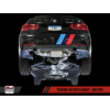 AWE Tuning BMW F3X 340i Touring Edition Axle-Back Exhaust - Diamond Black Tips (102mm)
