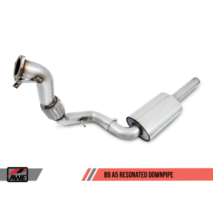 AWE Tuning Audi B9 A5 SwitchPath Exhaust Dual Outlet - Chrome Silver Tips (Includes DP and Remote)