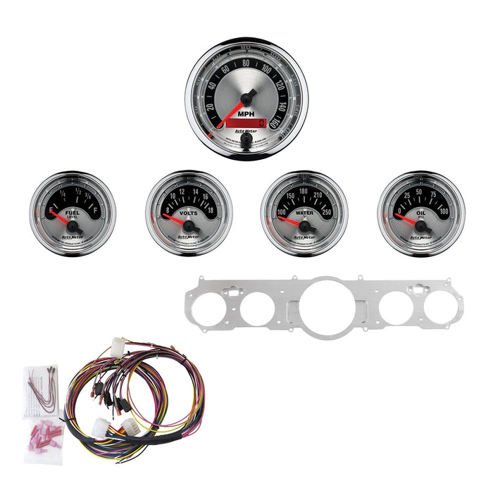 AutoMeter 5 Gauge Direct-Fit Dash Kit, Mustang 65-66, American Muscle