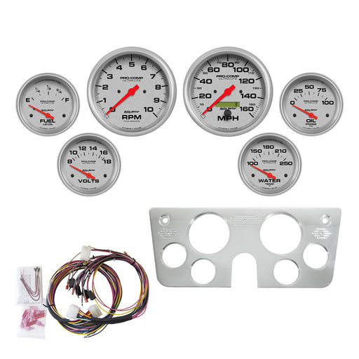 AutoMeter 6 Gauge Direct-Fit Dash Kit, Chevy Truck 67-72, Ultra-Lite