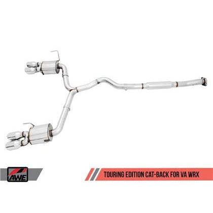 AWE Tuning 2015+ Subaru WRX VA Sedan Touring Edition Exhaust - Diamond Black Tips (102mm)