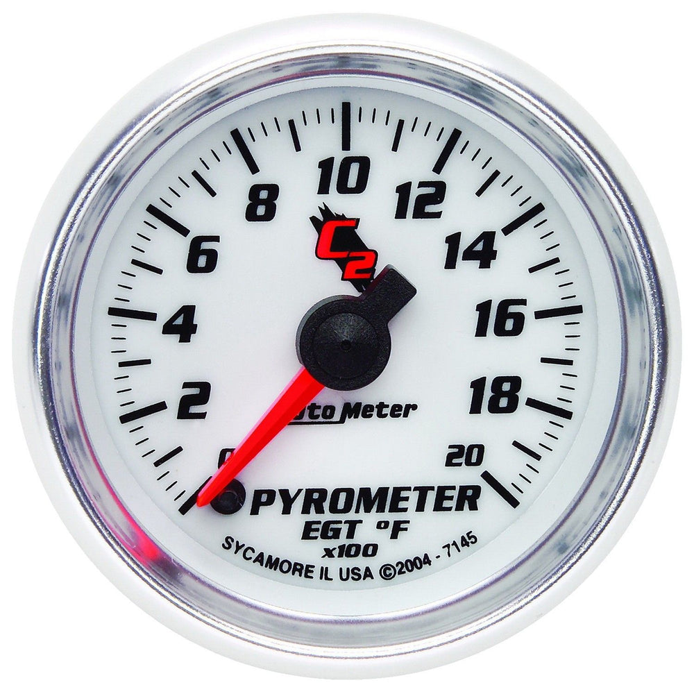 AutoMeter C2 52mm 2000 Deg F Electronic EGT Pyrometer Gauge