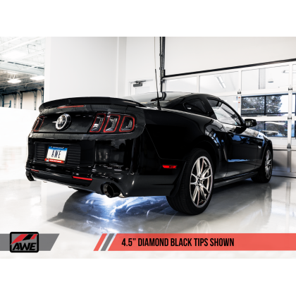 AWE Tuning S197 Mustang GT Axle-back Exhaust - Touring Edition (Diamond Black Tips)