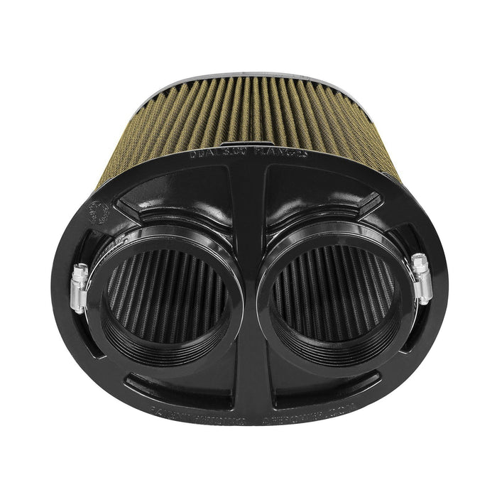 aFe Power Momentum Intake Replacement Air Filter 3 IN F (Dual) x (8-1/4 x 6-1/4) IN B x (7-1/4 x 5) IN T x 9 IN H