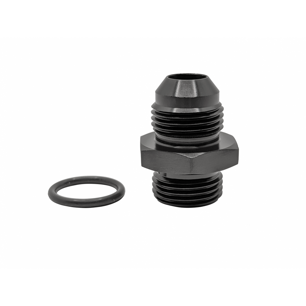 Fuel Lab Port Fitting, Standard, -8AN ORB to -8AN 37 flare