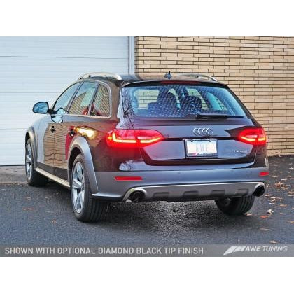 AWE Tuning Audi B8.5 All Road Touring Edition Exhaust - Dual Outlet Diamond Black Tips