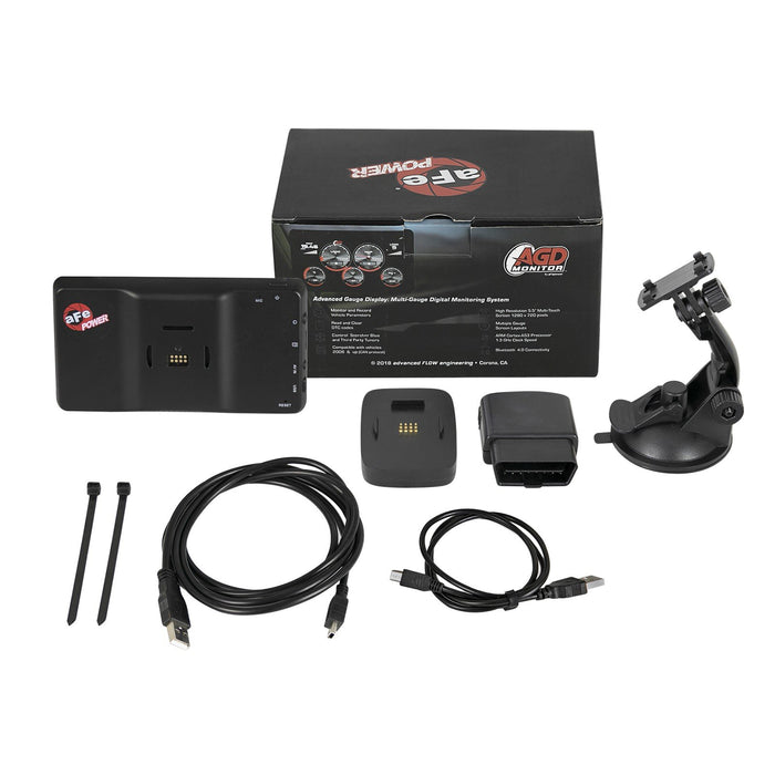 aFe Power AGD 5-1/2 IN Digital Gauge Display Monitor Dodge/RAM/Ford/GM Diesel Trucks 08-20 L6-6.7L (td)/V8-6.4L/6.6L/6.7L (td)