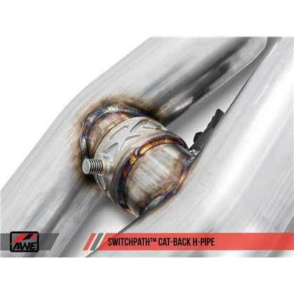 AWE Tuning S550 Mustang GT Cat-back Exhaust - SwitchPath - GT350 Valance (Chrome Silver Tips)