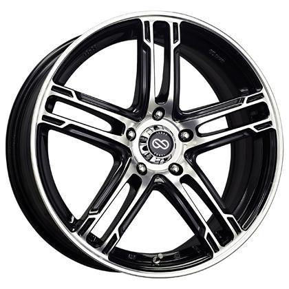 Enkei FD-05 16x7 5x114.3 50mm Offset 72.6 Bore Dia Black Machined Wheel