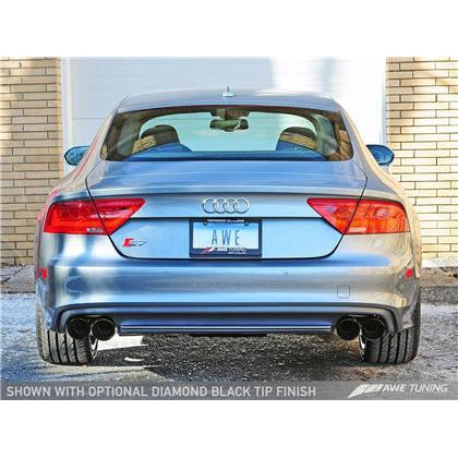 AWE Tuning Audi C7 / C7.5 S7 4.0T Touring Edition Exhaust - Diamond Black Tips