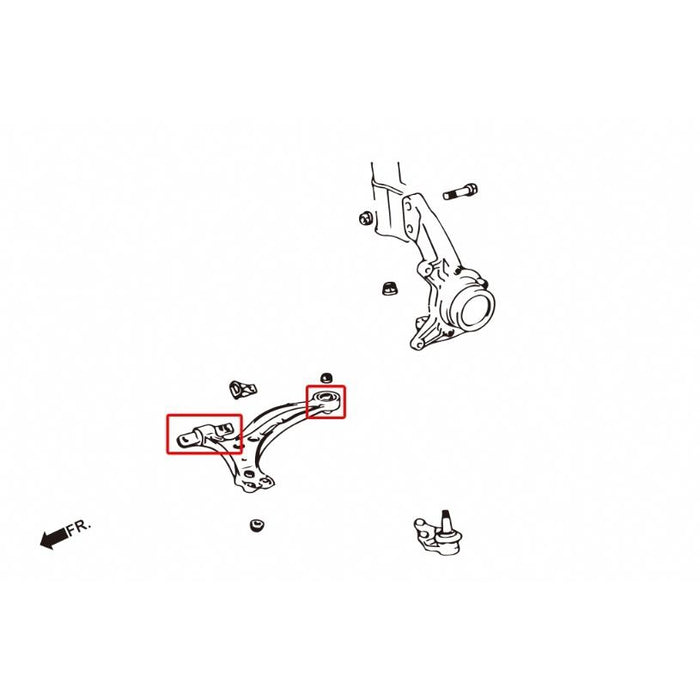 Hardrace Front Lower Arm Bushing Toyota, Lexus, Camry, Es, Xv20 97-01, Xv10 91-96, Xv20 96-01