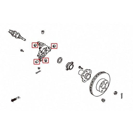 Hardrace Rear Knuckle Bushing Nissan, Fairlady Z, G Series, M Series, Skyline, G35 (V35), M35/45 (Y50), G25/35/37 (V36), R35