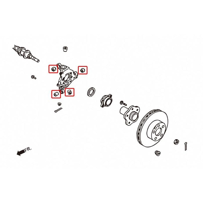 Hardrace Rear Knuckle Bushing Nissan, Fairlady Z, G Series, M Series, Skyline, G35 (V35), M35/45 (Y50), G25/35/37 (V36), R35