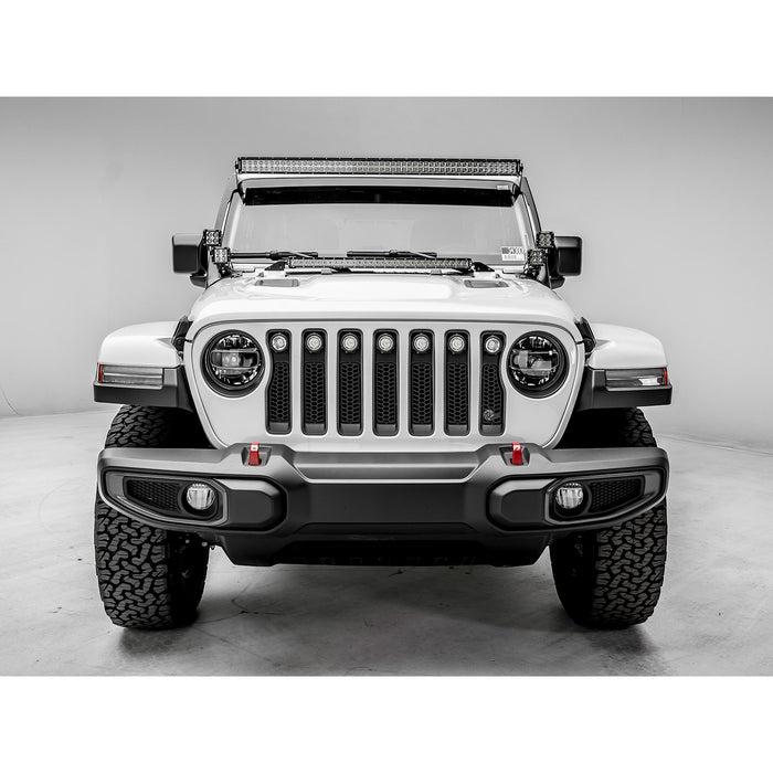 aFe Power Scorpion Insert Tread Design Grille Flat Black w/ LED Lights Jeep Wrangler (JL) 18-20 L4-2.0L (t) / V6-3.6L