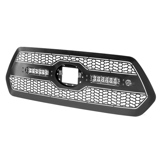 aFe Power Scorpion Insert Tread Design Grille Flat Black w/ LED Lights Toyota Tacoma 18-20