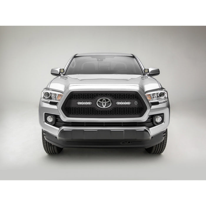 aFe Power Scorpion Insert Tread Design Grille Flat Black w/ LED Lights Toyota Tacoma 18-20