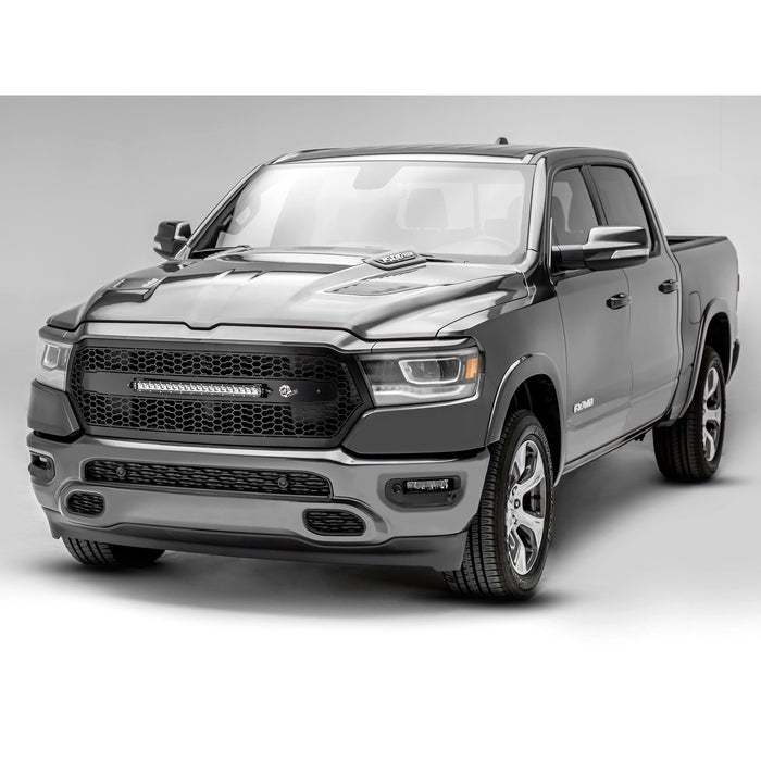 aFe Power Scorpion Complete Replacement Tread Design Grille Flat Black w/ LED Lights RAM 1500 19-20