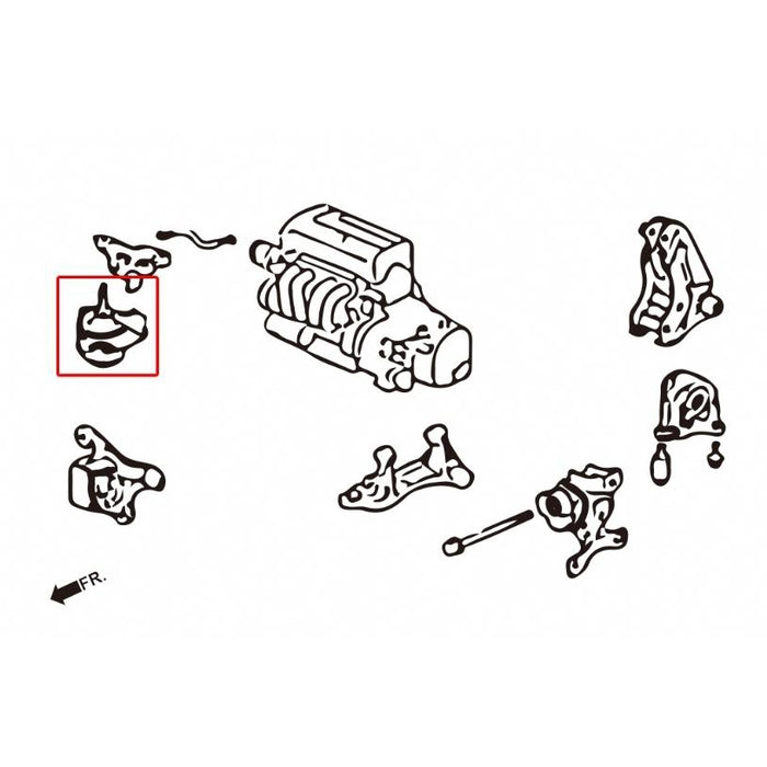 Hardrace Hardened Engine Mount, Honda, Civic, Dc5 Rsx, 02-06, Em2, Es1, Ep1/2/3/4, Eu