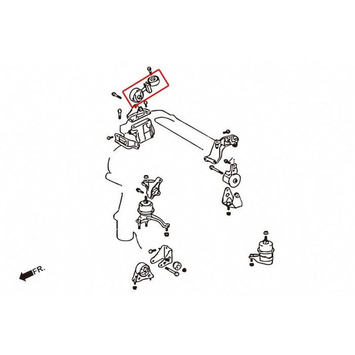 Hardrace Reinforced Engine Mount Toyota, Alphard/Vellfire, Harrier, 02-08, Acu3#W 03-13