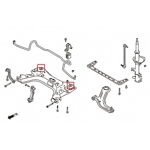 Hardrace Front Cross Member Bush Nissan, Cube, Livina, Tiida/Versa, C11 04-12, Z12 08-14, L11 13-Present