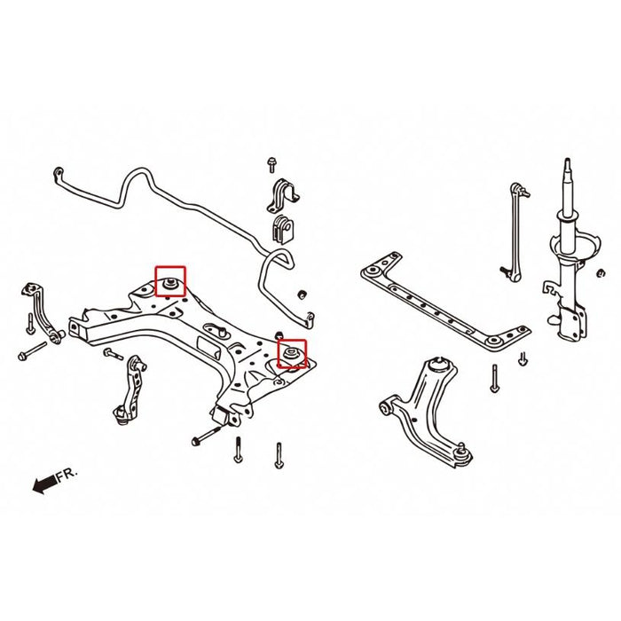 Hardrace Front Cross Member Bush Nissan, Cube, Livina, Tiida/Versa, C11 04-12, Z12 08-14, L11 13-Present