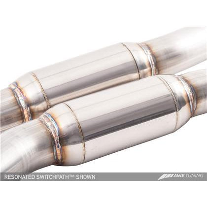 AWE Tuning BMW F8X M3/M4 Resonated SwitchPath Exhaust - Chrome Silver Tips (102mm)