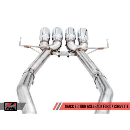 AWE Tuning 14-19 Chevy Corvette C7 Z06/ZR1 (w/o AFM) Track Edition Axle-Back Exhaust w/Chrome Tips