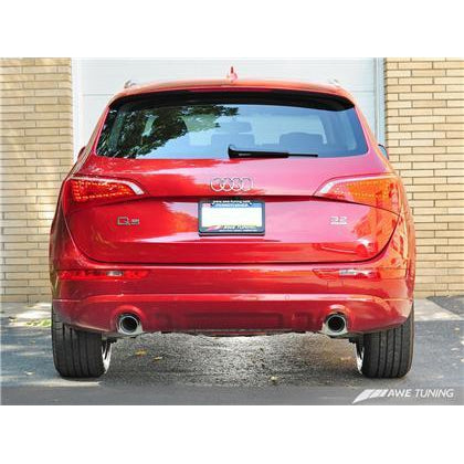 AWE Tuning Audi 8R Q5 3.2L Non-Resonated Exhaust System (Downpipe-Back) - Diamond Black Tips