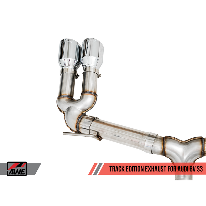 AWE Tuning Audi 8V S3 SwitchPath Exhaust w/Chrome Silver Tips 102mm