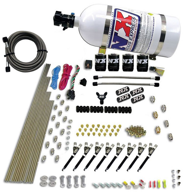 Nitrous Express 8 Cyl VXL Direct Port 4 Solenoids Nitrous Kit (200-500HP)