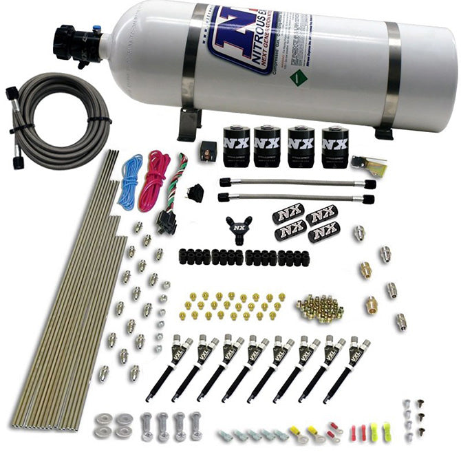 Nitrous Express 8 Cyl VXL Direct Port 4 Solenoids Nitrous Kit (200-500HP)