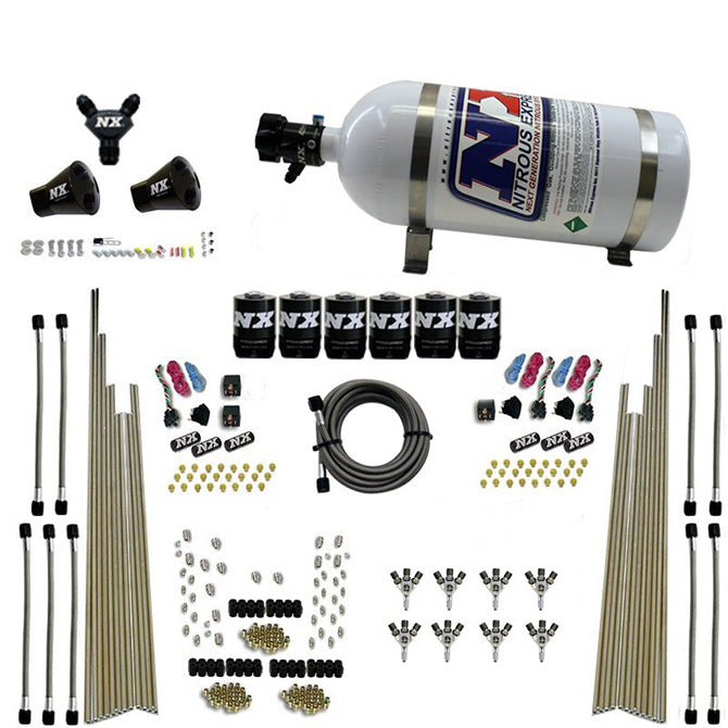 Nitrous Express 8 Cyl Triple-D Dry Direct Port 3 Stage Dry 6 Solenoids Nitrous Kit